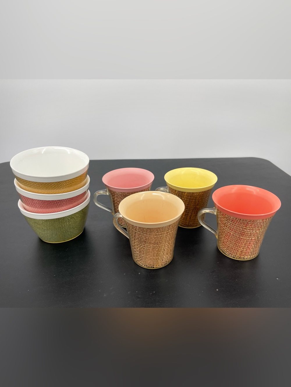 1960s Raffiaware Mugs and Bowls